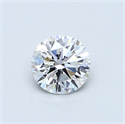 0.50 Carats, Round Diamond with Good Cut, E Color, VS2 Clarity and Certified by GIA