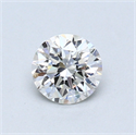 0.50 Carats, Round Diamond with Good Cut, G Color, VVS1 Clarity and Certified by GIA