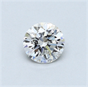 0.50 Carats, Round Diamond with Good Cut, F Color, VVS2 Clarity and Certified by GIA