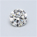 0.50 Carats, Round Diamond with Good Cut, H Color, VS1 Clarity and Certified by GIA