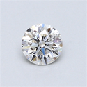 0.50 Carats, Round Diamond with Good Cut, G Color, VS1 Clarity and Certified by GIA