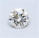 0.50 Carats, Round Diamond with Good Cut, H Color, VVS1 Clarity and Certified by GIA