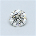 0.50 quilates, Redondo Diamante , Color J, claridad VVS2 y certificado por GIA