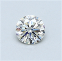 0.50 Carats, Round Diamond with Good Cut, J Color, VS2 Clarity and Certified by GIA