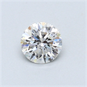 0.50 Carats, Round Diamond with Good Cut, F Color, VS2 Clarity and Certified by GIA