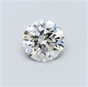 0.50 Carats, Round Diamond with Good Cut, H Color, VVS2 Clarity and Certified by GIA
