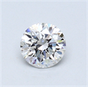 0.50 Carats, Round Diamond with Good Cut, E Color, VS1 Clarity and Certified by GIA