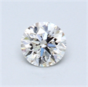 0.50 Carats, Round Diamond with Good Cut, H Color, VVS1 Clarity and Certified by GIA