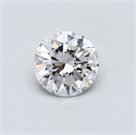 0.50 Carats, Round Diamond with Good Cut, D Color, VS2 Clarity and Certified by GIA