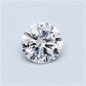 0.50 Carats, Round Diamond with Good Cut, D Color, VVS2 Clarity and Certified by GIA