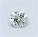 0.51 Carats, Round Diamond with Good Cut, D Color, VS1 Clarity and Certified by GIA