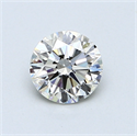 0.70 Carats, Round Diamond with Good Cut, J Color, VVS1 Clarity and Certified by GIA