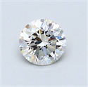 0.70 Carats, Round Diamond with Good Cut, H Color, VVS2 Clarity and Certified by GIA