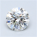 0.91 Carats, Round Diamond with Good Cut, H Color, VS1 Clarity and Certified by GIA