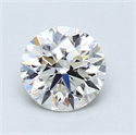0.90 Carats, Round Diamond with Good Cut, H Color, VVS2 Clarity and Certified by GIA