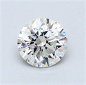 0.90 Carats, Round Diamond with Good Cut, H Color, VS1 Clarity and Certified by GIA