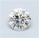 0.90 Carats, Round Diamond with Good Cut, H Color, VVS1 Clarity and Certified by GIA