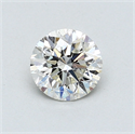 0.70 Carats, Round Diamond with Very Good Cut, I Color, VVS2 Clarity and Certified by GIA
