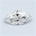 0.53 Carats, Marquise Diamond with  Cut, D Color, VS2 Clarity and Certified by GIA