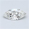 0.50 Carats, Marquise Diamond with  Cut, G Color, VVS2 Clarity and Certified by GIA
