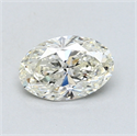 0.73 quilates, Ovalado Diamante , Color K, claridad IF y certificado por GIA