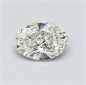 0.60 Carats, Oval Diamond with  Cut, J Color, VS2 Clarity and Certified by GIA