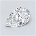 0.85 Carats, Pear Diamond with  Cut, D Color, VVS1 Clarity and Certified by GIA