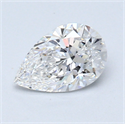 0.72 Carats, Pear Diamond with  Cut, D Color, VVS1 Clarity and Certified by GIA