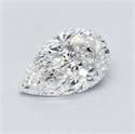 0.71 Carats, Pear Diamond with  Cut, E Color, VVS1 Clarity and Certified by GIA