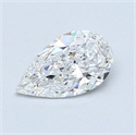 0.59 Carats, Pear Diamond with  Cut, D Color, IF Clarity and Certified by GIA