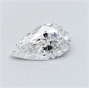 0.50 Carats, Pear Diamond with  Cut, D Color, IF Clarity and Certified by GIA