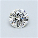 0.60 quilates, Redondo Diamante , Color F, claridad SI1 y certificado por EGL