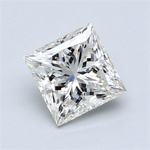 Picture of 1.01 Carats, Princess Diamond with  Cut, J Color, SI1 Clarity and Certified by GIA
