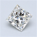 1.10 Carats, Princess Diamond with  Cut, I Color, VS1 Clarity and Certified by GIA