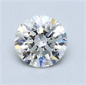 0.80 Carats, Round Diamond with Excellent Cut, H Color, SI1 Clarity and Certified by GIA