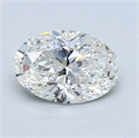 0.82 Carats, Oval Diamond with  Cut, G Color, I2 Clarity and Certified by GIA