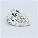 0.50 quilates, De pera Diamante , Color J, claridad I1 y certificado por GIA