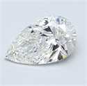 1.01 Carats, Pear Diamond with  Cut, I Color, SI1 Clarity and Certified by GIA