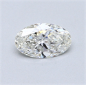 0.50 Carats, Oval Diamond with  Cut, I Color, SI2 Clarity and Certified by GIA