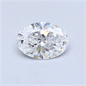 0.51 Carats, Oval Diamond with  Cut, D Color, SI2 Clarity and Certified by GIA