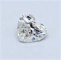 0.49 Carats, Heart Diamond with  Cut, G Color, VS1 Clarity and Certified by GIA
