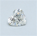 0.51 Carats, Heart Diamond with  Cut, H Color, SI1 Clarity and Certified by GIA