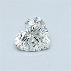 Picture of 0.51 Carats, Heart Diamond with  Cut, H Color, SI1 Clarity and Certified by GIA
