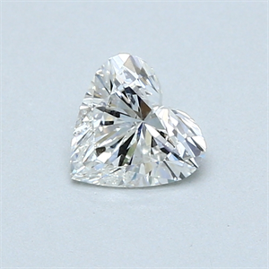 Picture of 0.51 Carats, Heart Diamond with  Cut, G Color, SI2 Clarity and Certified by GIA