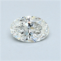 0.57 Carats, Oval Diamond with  Cut, H Color, SI1 Clarity and Certified by GIA