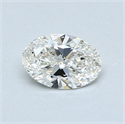 0.55 quilates, Ovalado Diamante , Color H, claridad SI1 y certificado por GIA