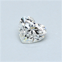 0.40 Carats, Heart Diamond with  Cut, H Color, VS2 Clarity and Certified by GIA