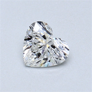 Picture of 0.41 Carats, Heart Diamond with  Cut, F Color, VVS2 Clarity and Certified by GIA