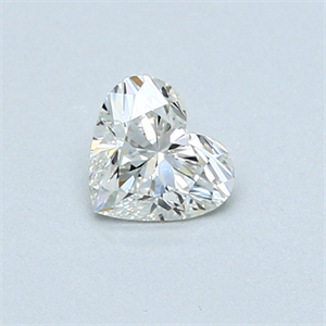 Picture of 0.40 Carats, Heart Diamond with  Cut, I Color, SI1 Clarity and Certified by GIA