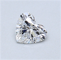 0.44 Carats, Heart Diamond with  Cut, F Color, VS1 Clarity and Certified by GIA